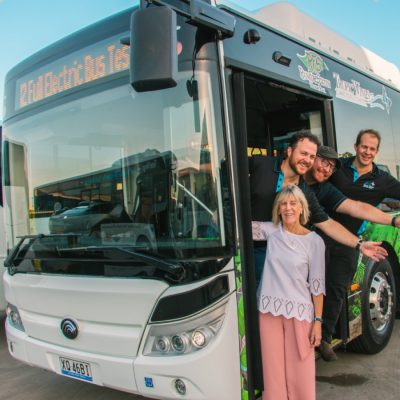 Electric Bus made its first trip up the Kuranda Range