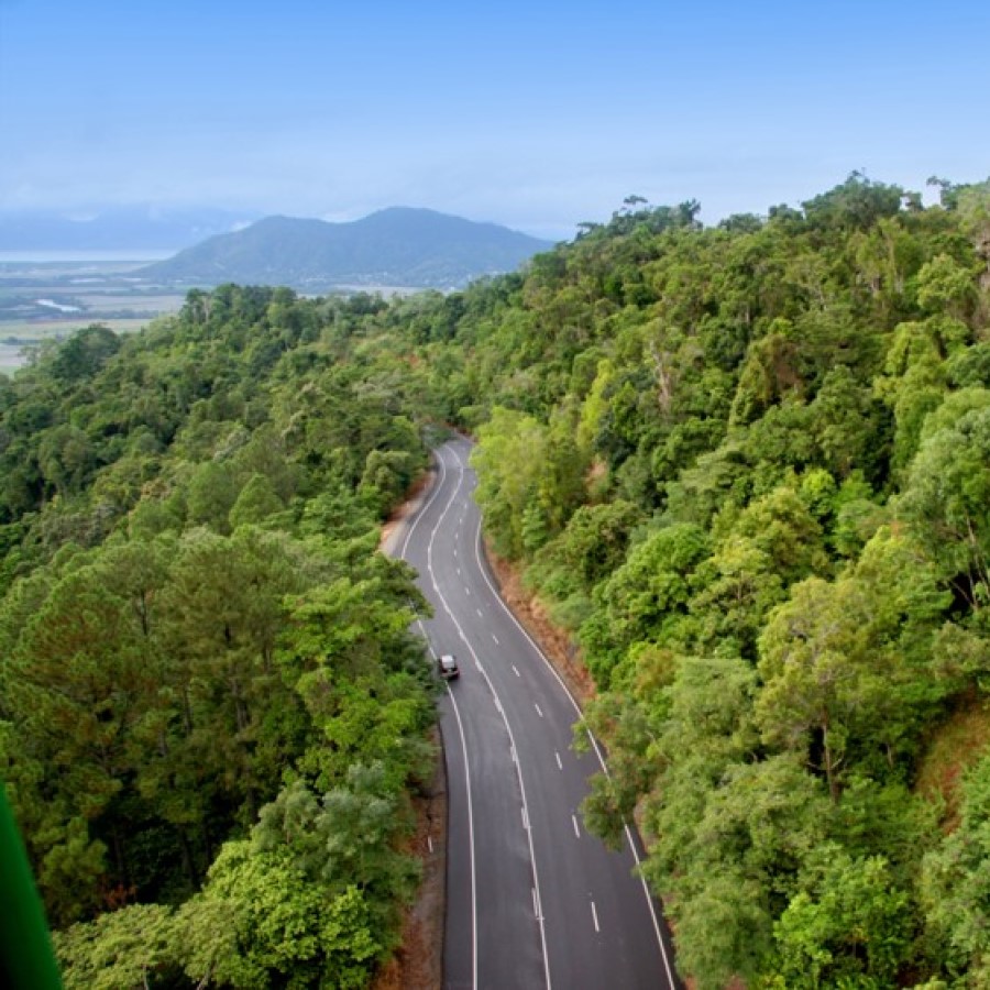Kuranda Range road in Cairns