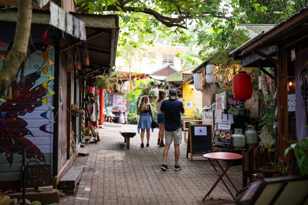 Kuranda markets in Tropical North Queensland.